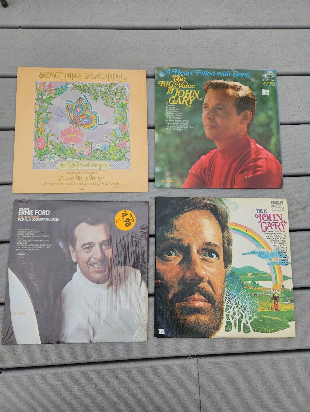 CLASSIC VOCAL VINYL LOT Tennessee Ernie Ford John Gary Powell Singers 4 LP Album